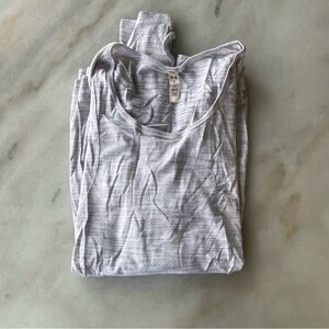 Under Armour Women's Light Gray Striped Tank Top Threadborne size L